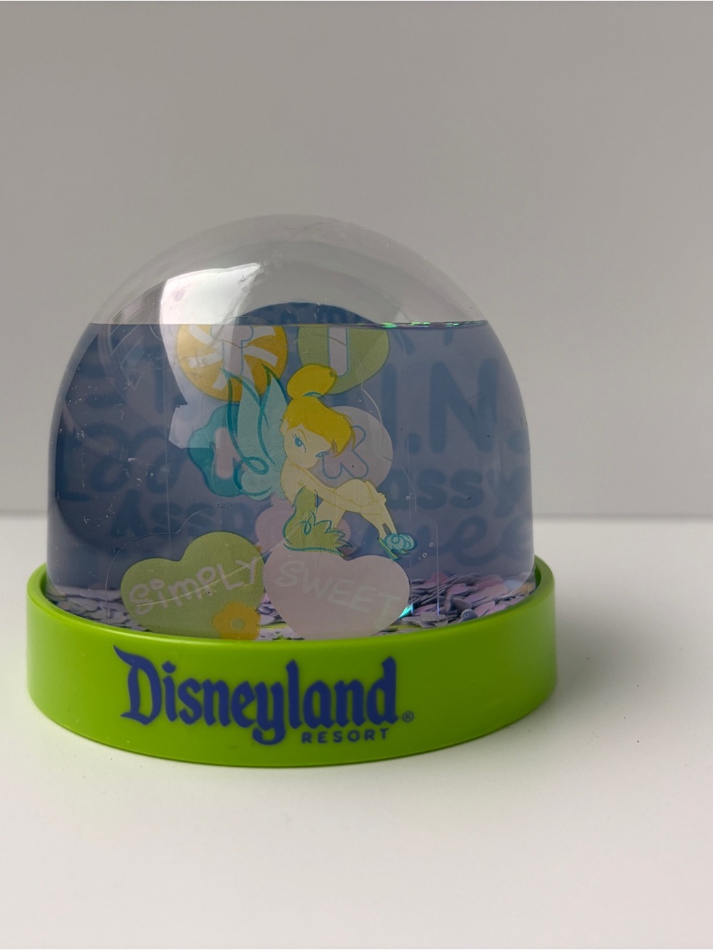 Disney Parks Snowglobe TINK‎ Tinkerbell Disneyland Resort Plastic Collectible